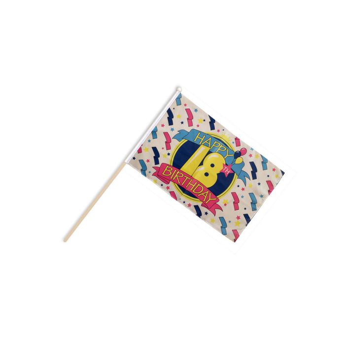 Happy 18th Birthday Hand Flags