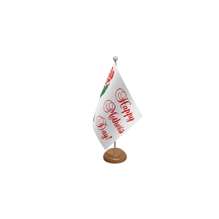 Happy Mothers Day Table Flag – 9x6in (22.5 x 15 cm)