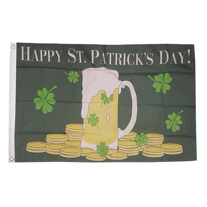 Happy St Patricks Day (Beer) Flag