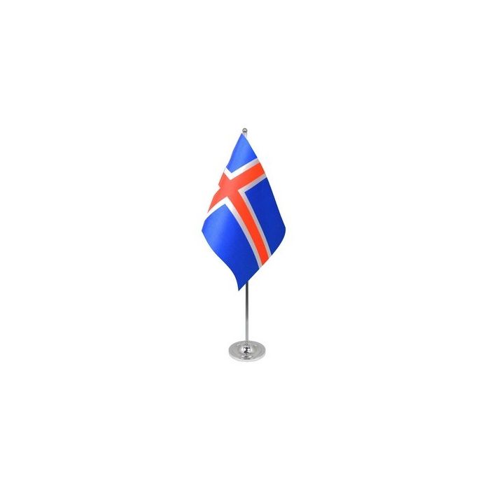 Iceland Satin Table Flag – 9x6in (22.5 x 15 cm)