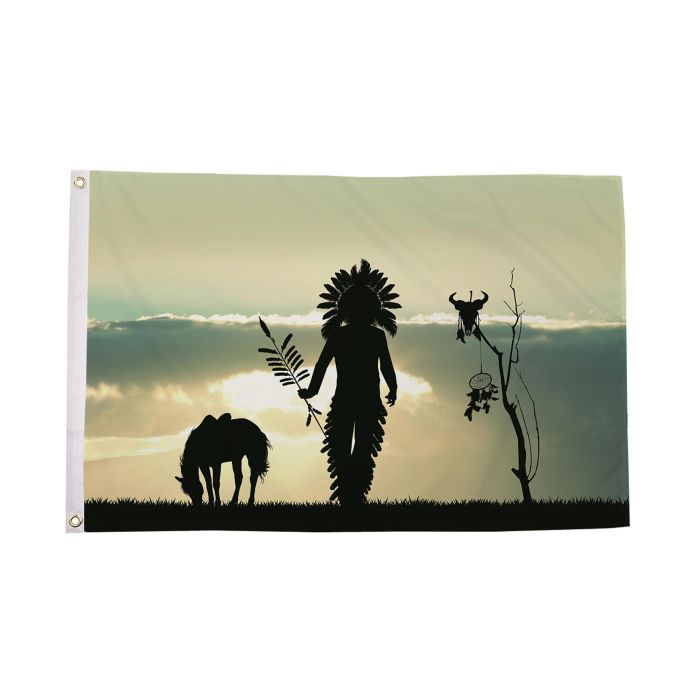 Indian Silhouette Flag
