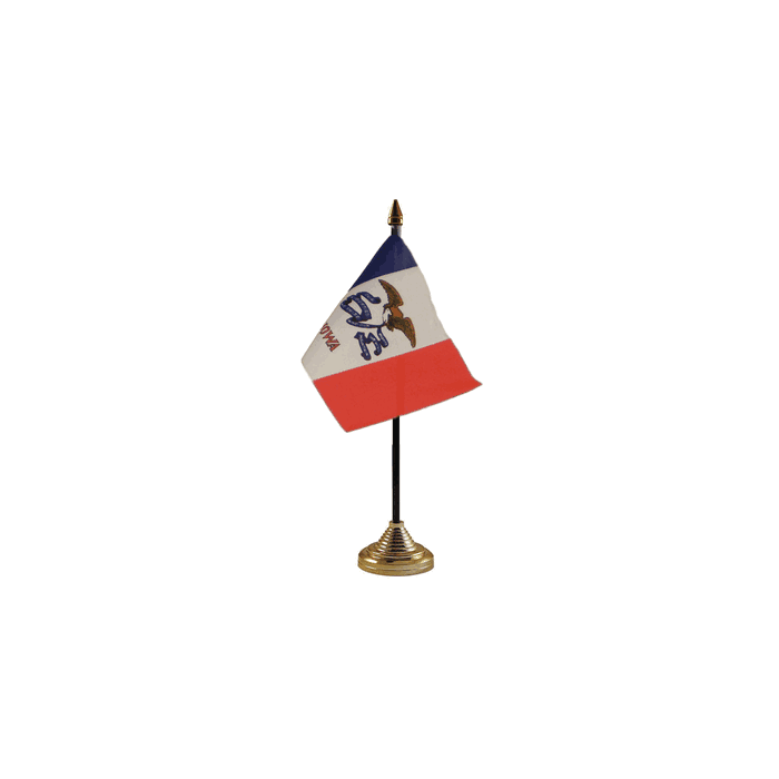 Iowa Table Flag – 6x4in (15 x 10 cm)