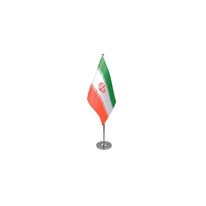 Iran Satin Table Flag – 9x6in (22.5 x 15 cm)