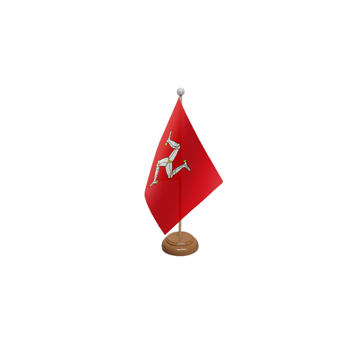 Isle of Man Wooden Table Flag – 9x6in (22.5 x 15 cm)