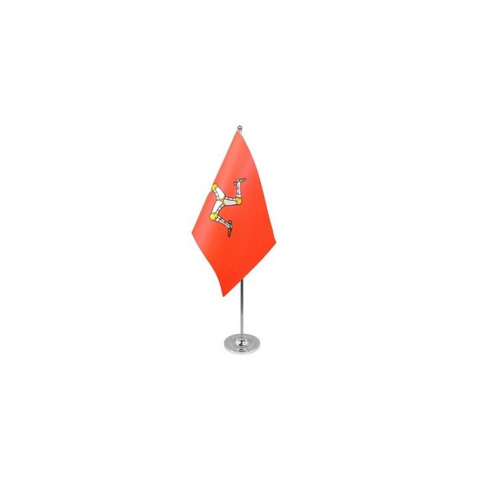 Isle of Man Satin Table Flag – 9x6in (22.5 x 15 cm)