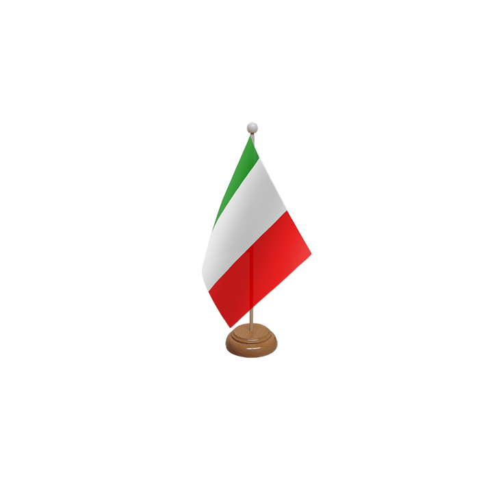 Italy Wooden Table Flag – 9x6in (22.5 x 15 cm)