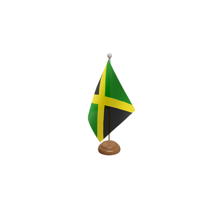 Jamaica Large Wooden Table Flag – 18x12in (45 x 30 cm)