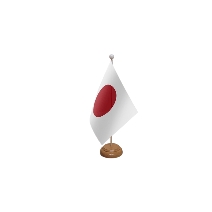 Japan Large Wooden Table Flag – 18x12in (45 x 30 cm)