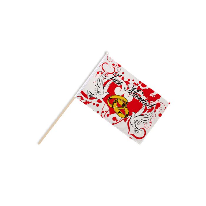 Just Married Hand Flags