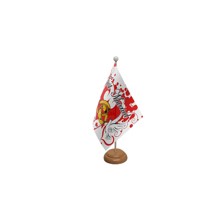 Just Married Wooden Table Flag – 9x6in (22.5 x 15 cm)