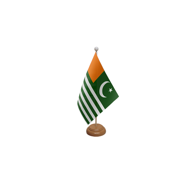 Kashmir Large Wooden Table Flag – 18x12in (45 x 30 cm)
