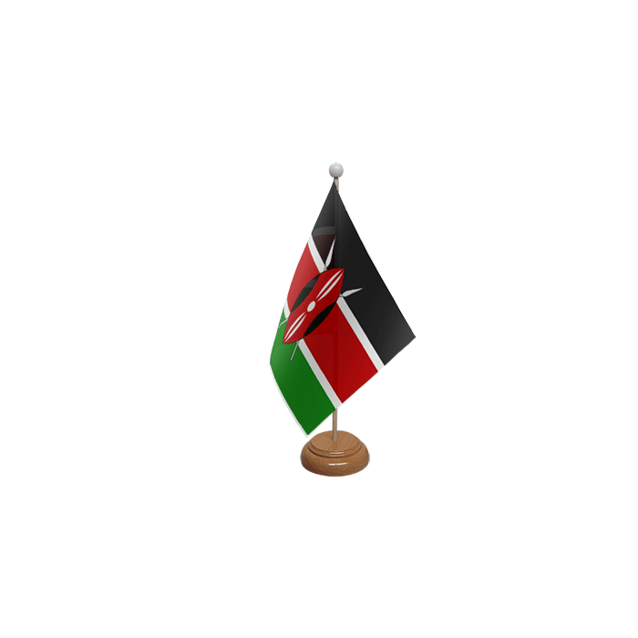 Kenya Wooden Table Flag – 9x6in (22.5 x 15 cm)