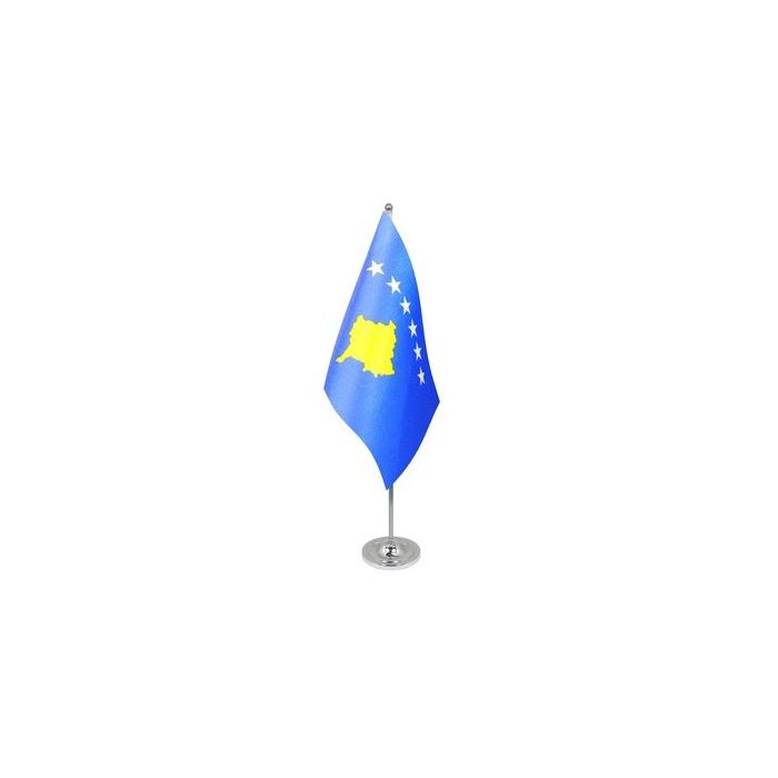 Kosovo Satin Table Flag – 9x6in (22.5 x 15 cm)