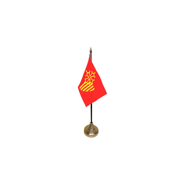 Languedoc-Roussillon Small Table Flag – 6x4in (15 x 10 cm)