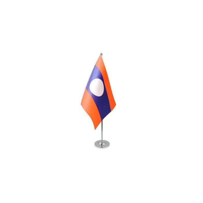 Laos Satin Table Flag – 9x6in (22.5 x 15 cm)