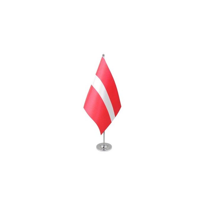 Latvia Satin Table Flag – 9x6in (22.5 x 15 cm)