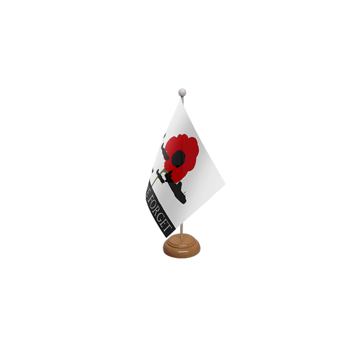 Lest We Forget (RAF) Large Wooden Table Flag – 18x12in (45 x 30 cm)