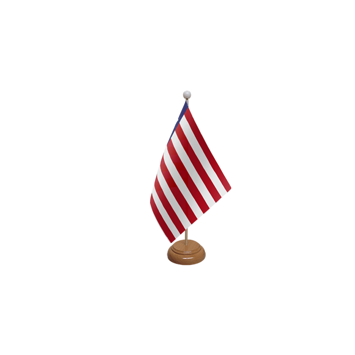 Liberia Large Wooden Table Flag – 18x12in (45 x 30 cm)