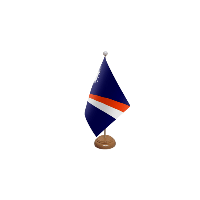 Marshall Islands Large Wooden Table Flag – 18x12in (45 x 30 cm)