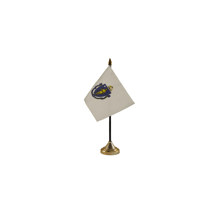 Massachusetts Table Flag – 6x4in (15 x 10 cm)