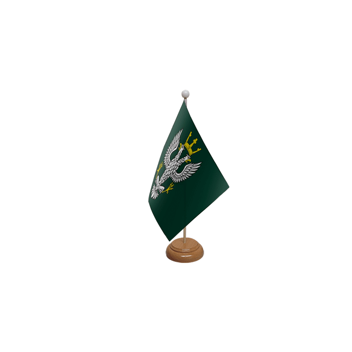 Mercian Regiment Wooden Table Flag – 9x6in (22.5 x 15 cm)
