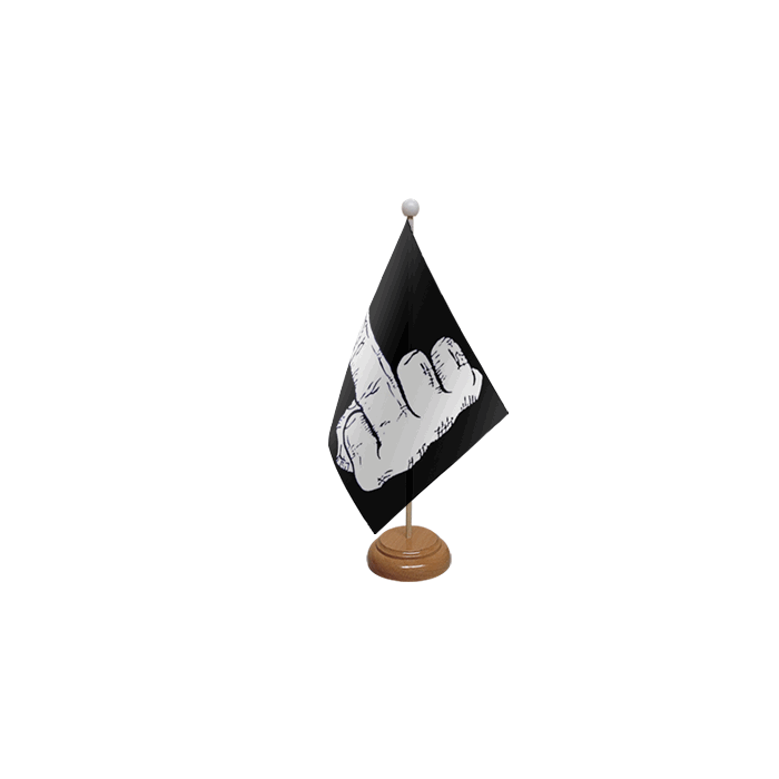 Middle Finger Wooden Table Flag – 9x6in (22.5 x 15 cm)