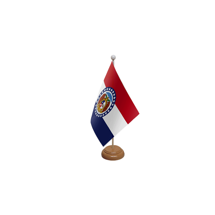 Missouri Wooden Table Flag – 9x6in (22.5 x 15 cm)