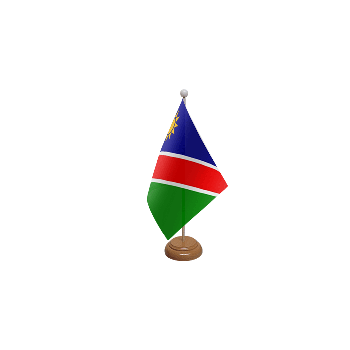 Namibia Large Wooden Table Flag – 18x12in (45 x 30 cm)