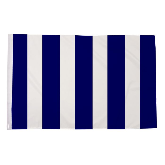 Navy Blue and White Striped Flag (Sleeved)