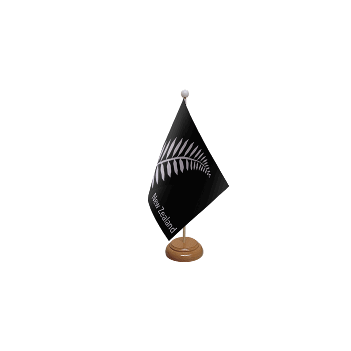 New Zealand Fern Wooden Table Flag – 9x6in (22.5 x 15 cm)