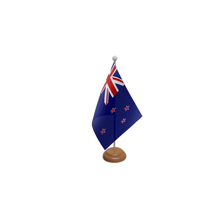 New Zealand Wooden Table Flag – 9x6in (22.5 x 15 cm)