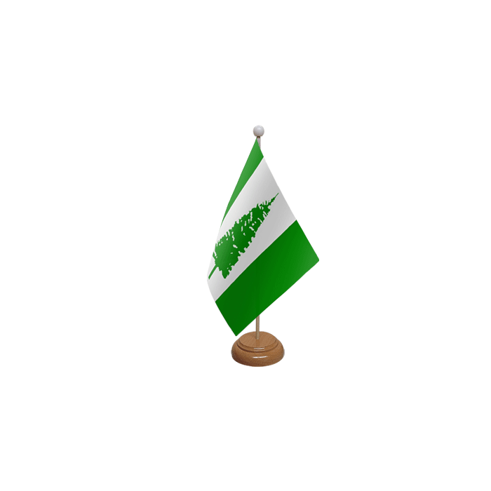 Norfolk Island Wooden Table Flag – 9x6in (22.5 x 15 cm)