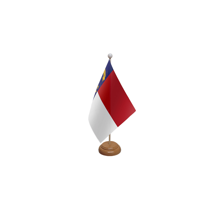 North Carolina Wooden Table Flag – 9x6in (22.5 x 15 cm)