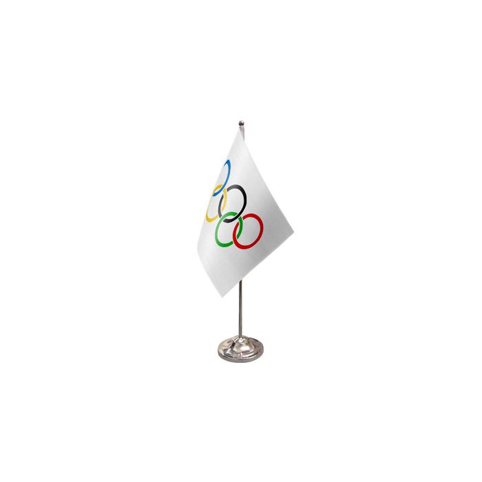 Olympic Satin Table Flag – 9x6in (22.5 x 15 cm)