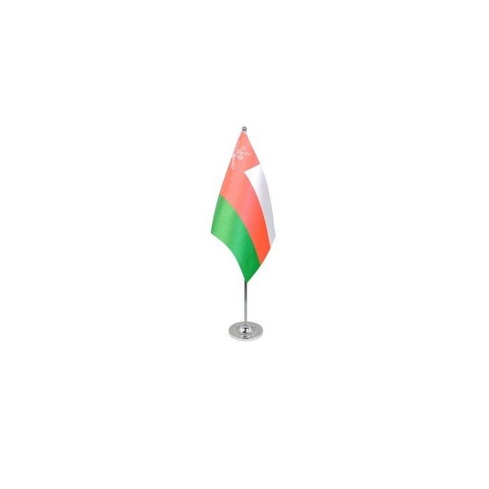Oman Satin Table Flag – 9x6in (22.5 x 15 cm)