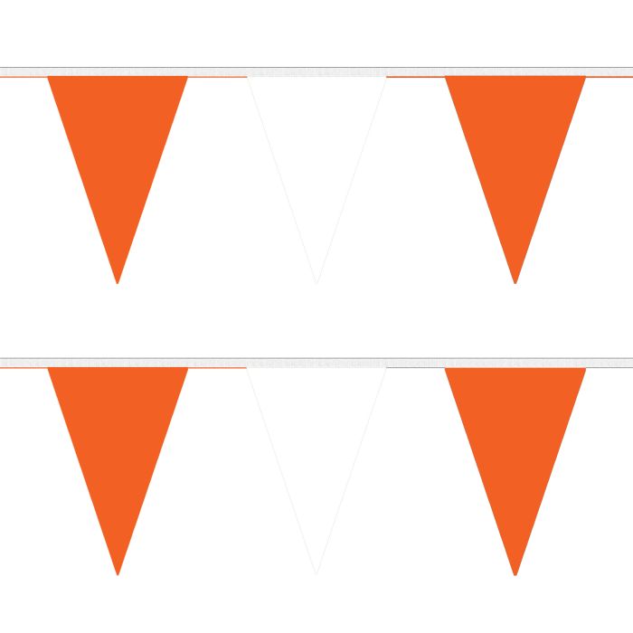 Orange and White Bunting