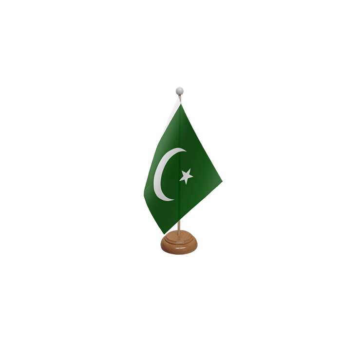 Pakistan Wooden Table Flag – 9x6in (22.5 x 15 cm)