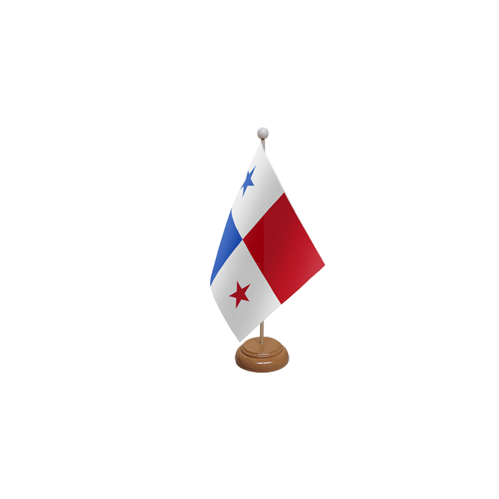 Panama Large Wooden Table Flag – 18x12in (45 x 30 cm)