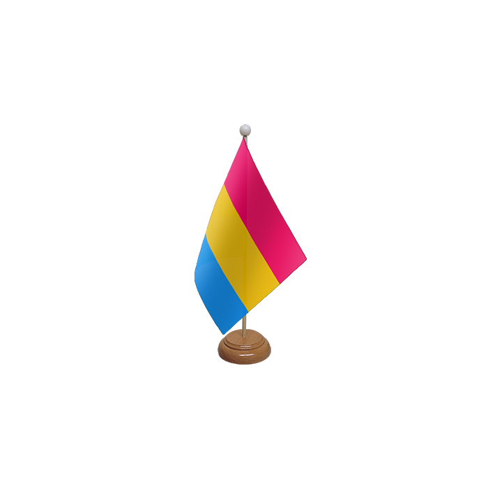 Pansexual Large Wooden Table Flag – 18x12in (45 x 30 cm)