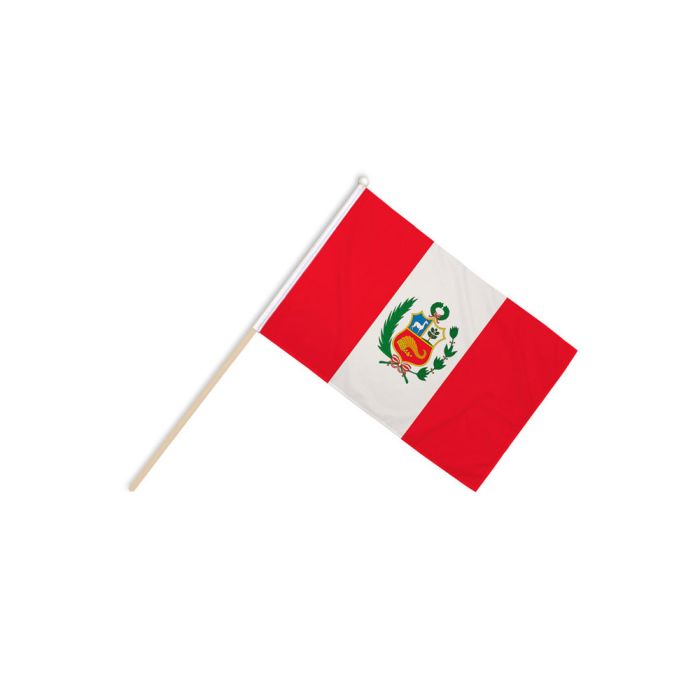 Peru Crest Hand Flags