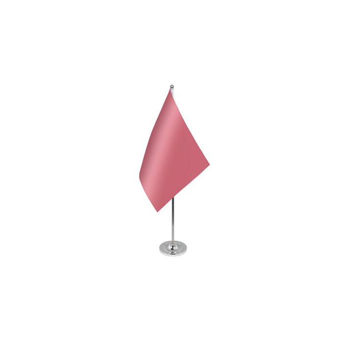 Plain Pink Satin Table Flag – 9x6in (22.5 x 15 cm)