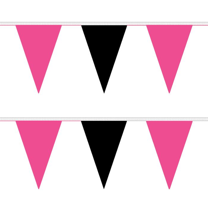 Pink and Black Bunting