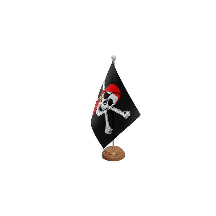 Pirate Bandana Large Wooden Table Flag – 18x12in (45 x 30 cm)