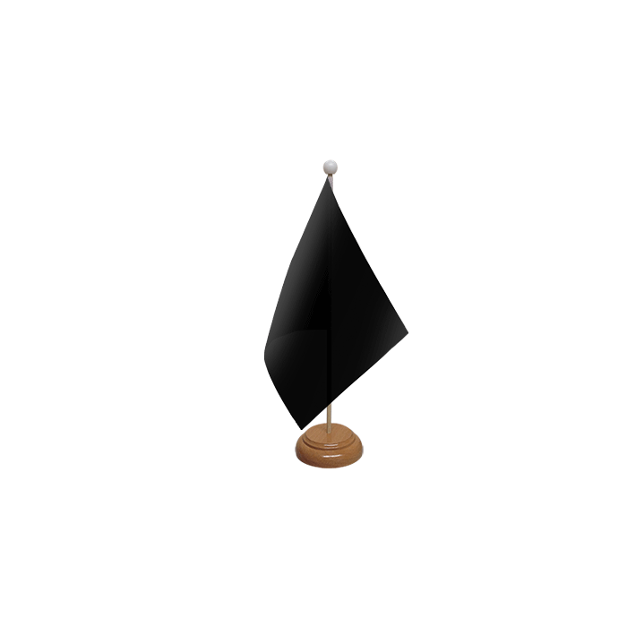 Plain Black Table Flag Large Wooden Table Flag – 18x12in (45 x 30 cm)