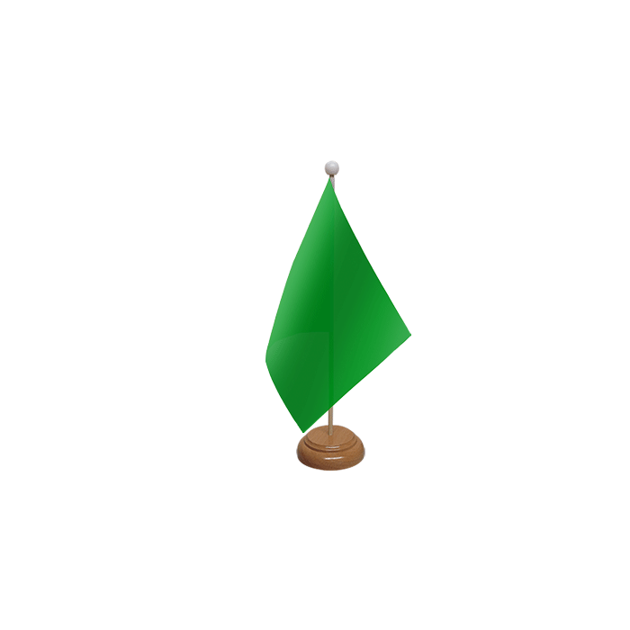Plain Green Large Wooden Table Flag – 18x12in (45 x 30 cm)