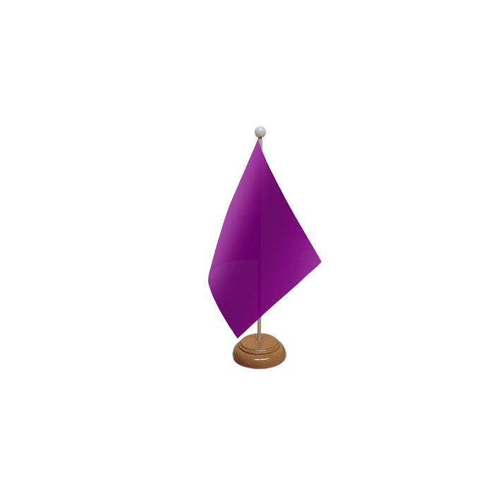 Plain Purple Large Wooden Table Flag – 18x12in (45 x 30 cm)