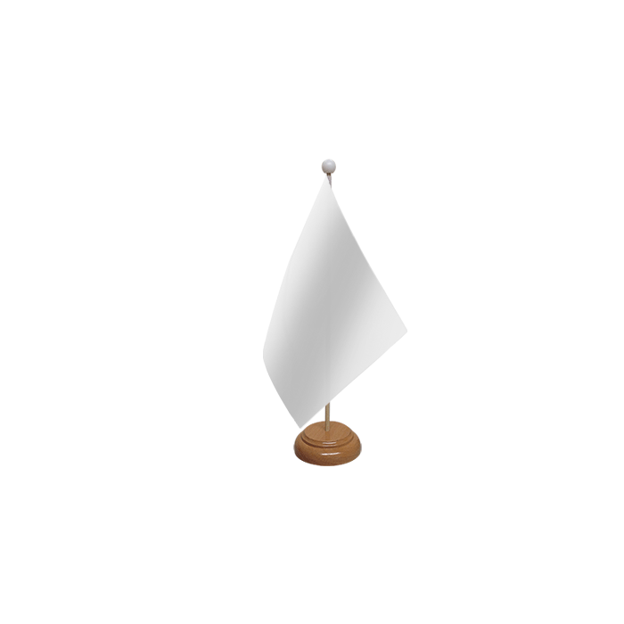 Plain White Large Wooden Table Flag – 18x12in (45 x 30 cm)