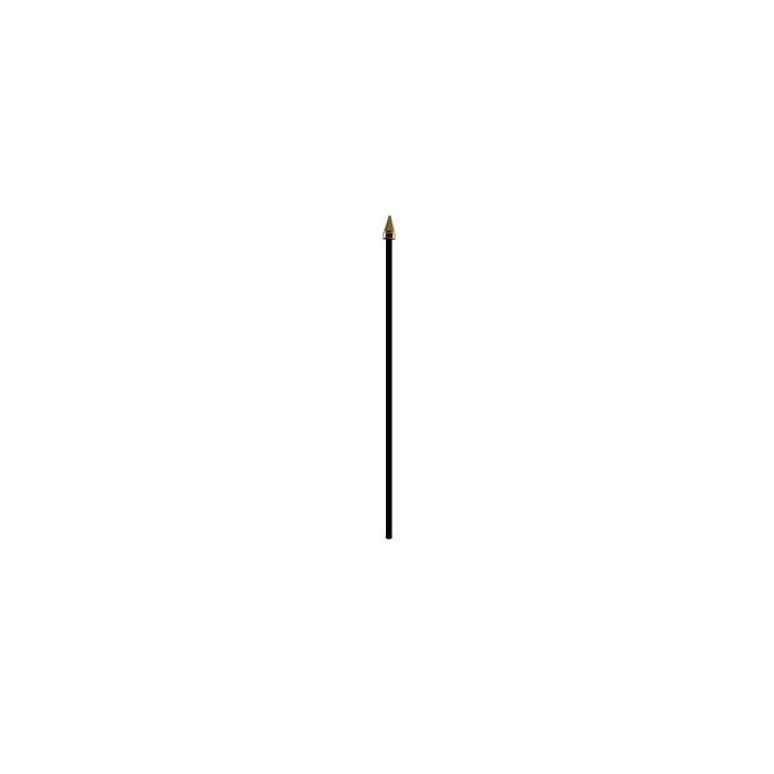 Black Plastic Table Flag Pole With Gold Tip