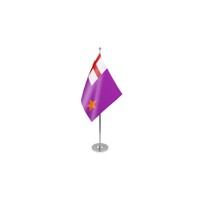 Purple Standard Satin Table Flag – 9x6in (22.5 x 15 cm)