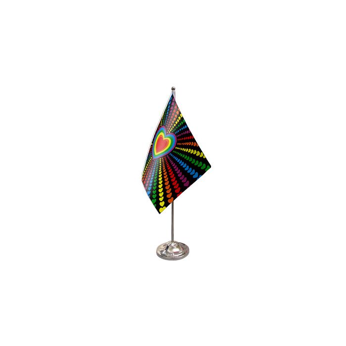 Rainbow Love Satin Table Flag (2)